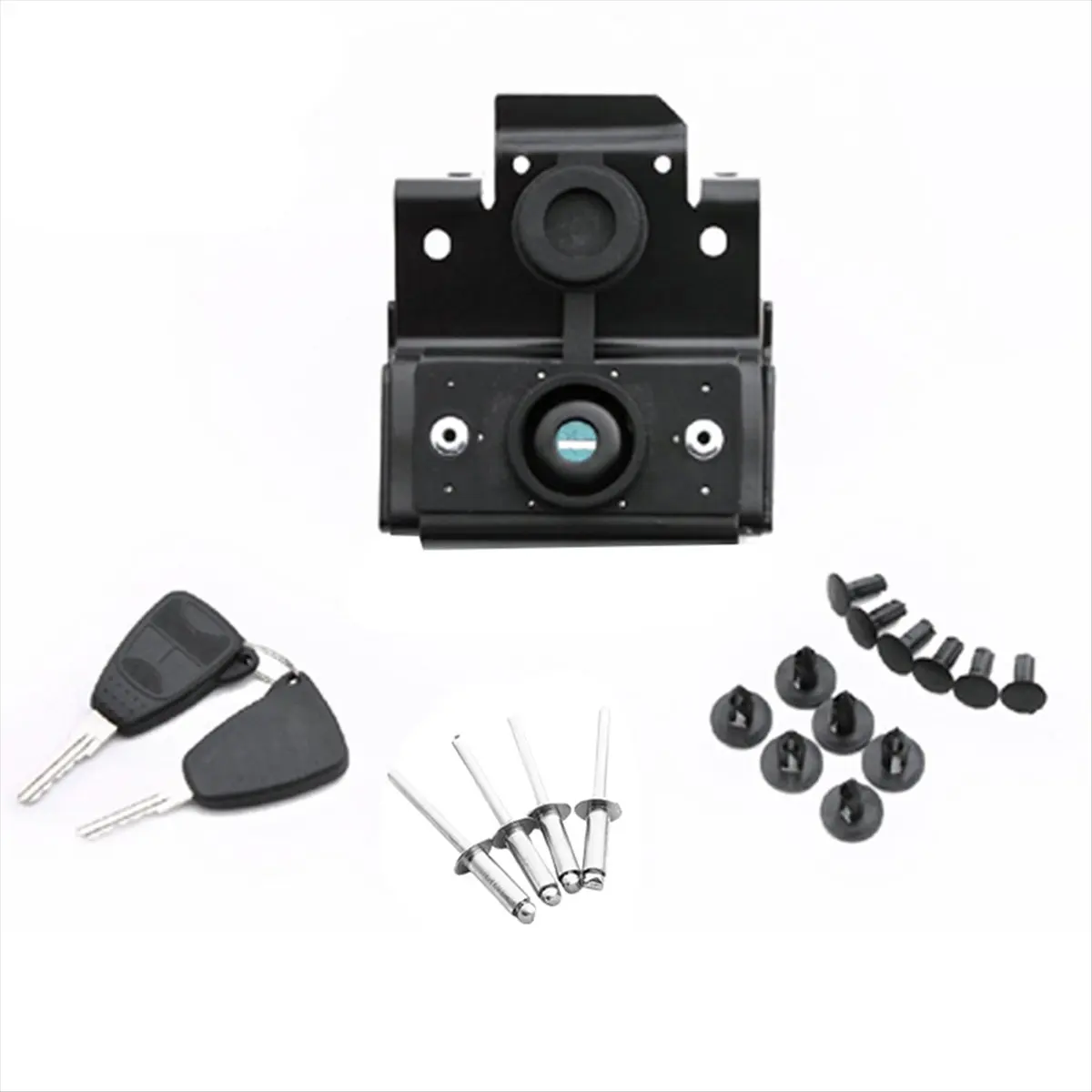 B09A Locking Hood Catch Lock Latch Buckle Kit for Jeep Wrangler JK Anti-Theft Hood Latch Catch Engine Cover Lock Match Key