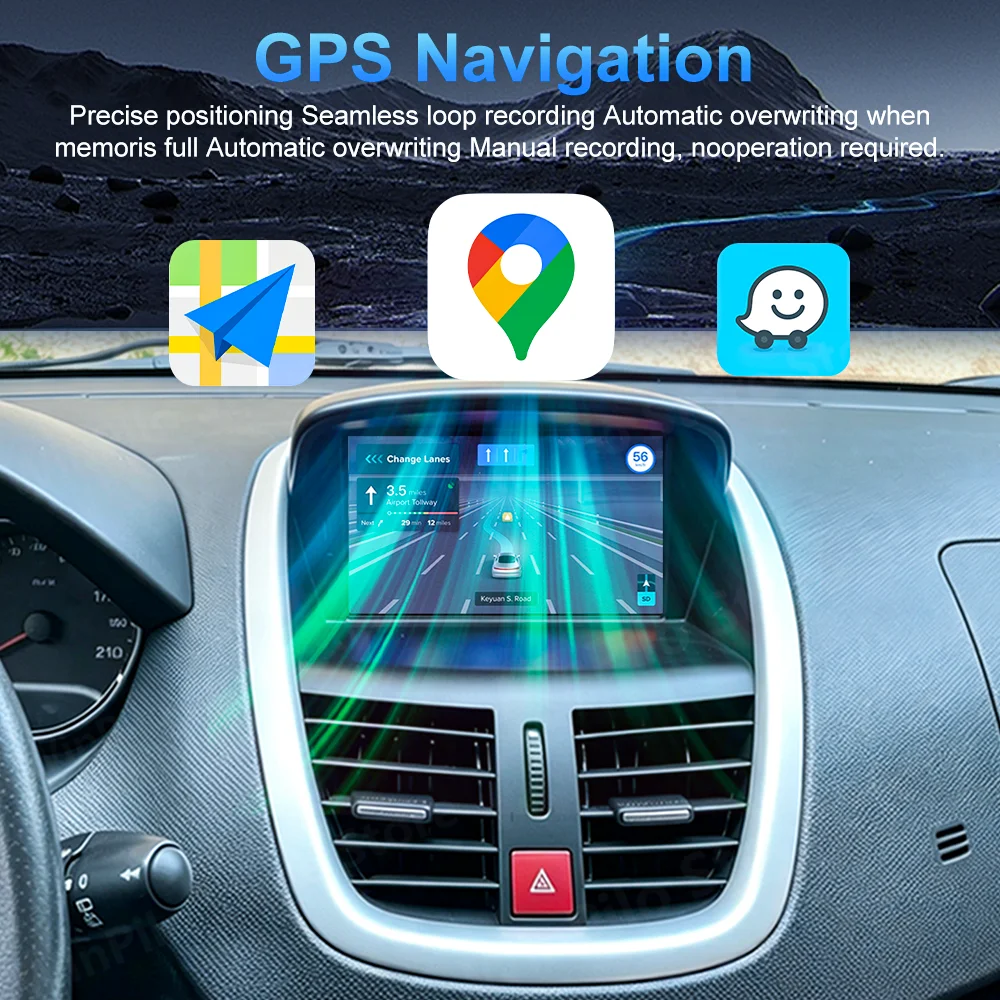 Android 16 para Peugeot 206 + 207 207CC 2006-2015 Reproductor Multimedia para Auto con Carplay, Radio Estéreo, GPS, Navegación, Bluetooth, DVD para Auto