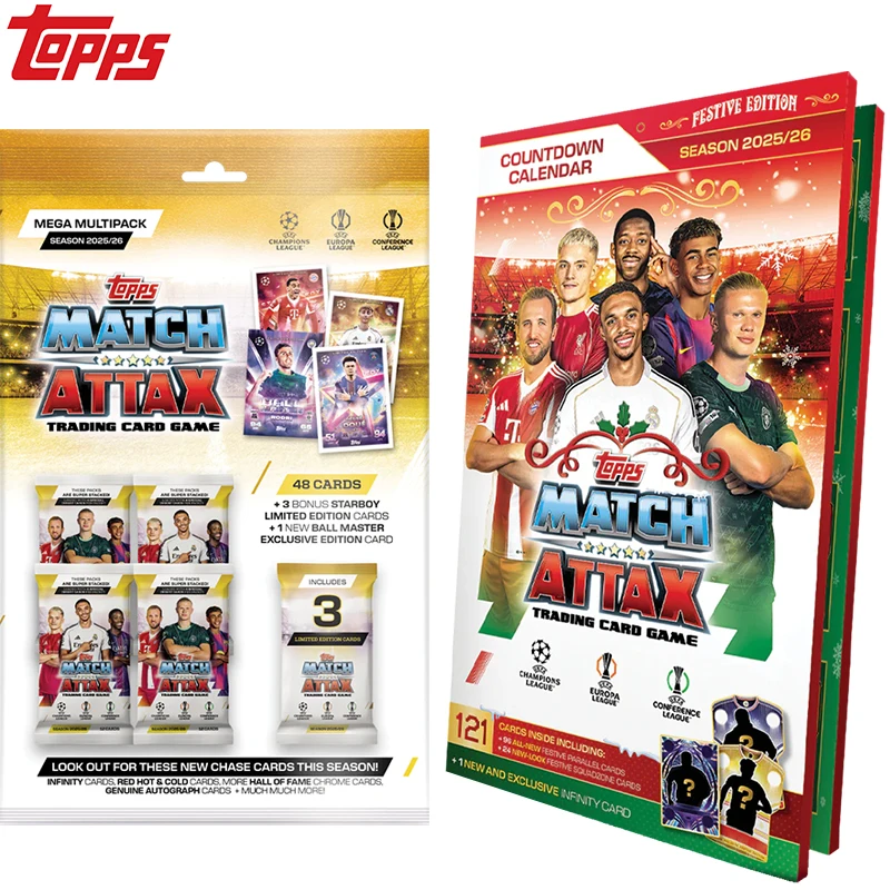 

2026 New Topps UCC Match Attax Mega Multipack Advent Calendar SEASON Limited Collection Card Set