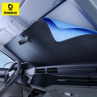 Baseus-parabrisas de coche, protección solar UV, plegable, ventana delantera de coche, accesorios de parasol de verano, mantiene tu vehículo fresco
