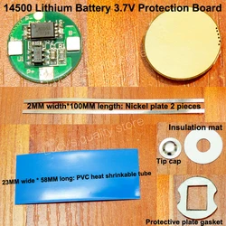 10 Set/partij 3.7V 14500 Lithium Batterij Bescherming Boord Algemene Enkele Mos Bescherming Boord Tegen Overbelasting Bescherming Boord
