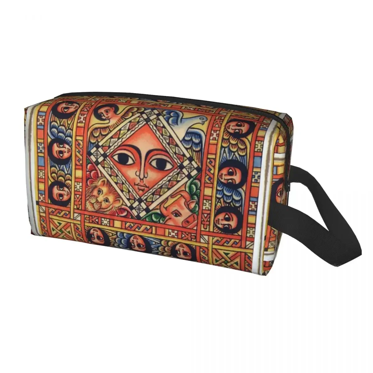Custom Ethiopian Plates Pattern Toiletry Bag Women Sefed Cosmetic Makeup Organizer Lady Beauty Storage Dopp Kit Box image 6