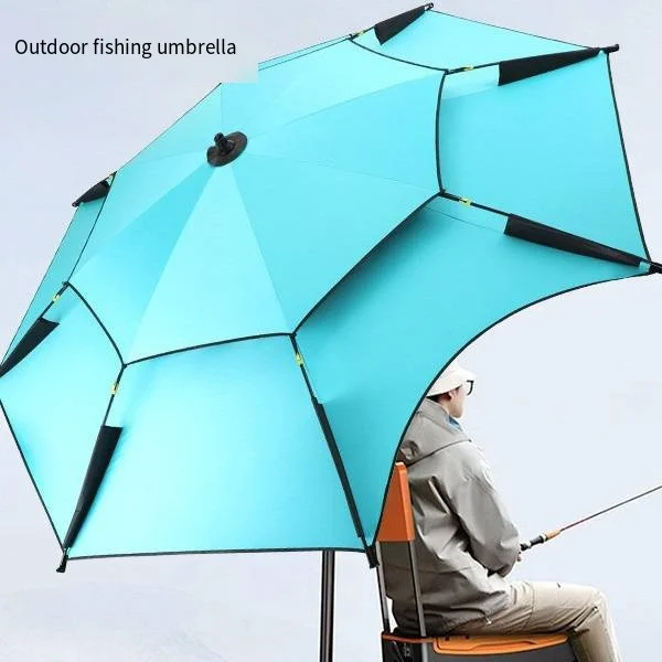 double-layer-black-vinyl-angling-umbrella-windproof-and-rainproof-sunshade-thickened-for-fishing