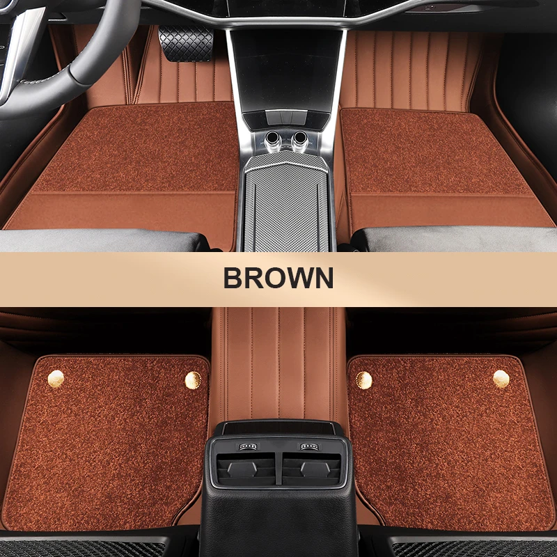 

RELI For Audi Series A6 A4 A1 Q3 Q5 Q7 TT Custom Fit Car Floor Mat Interior ECO Material Genuine Leather for Front and Rear Seat