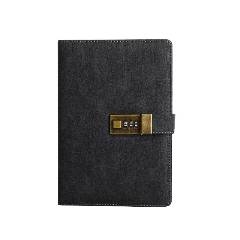 

2025customized.Factory Custom Pu Leather Code Notebook and Pen and Refill Children School Company set NK24502