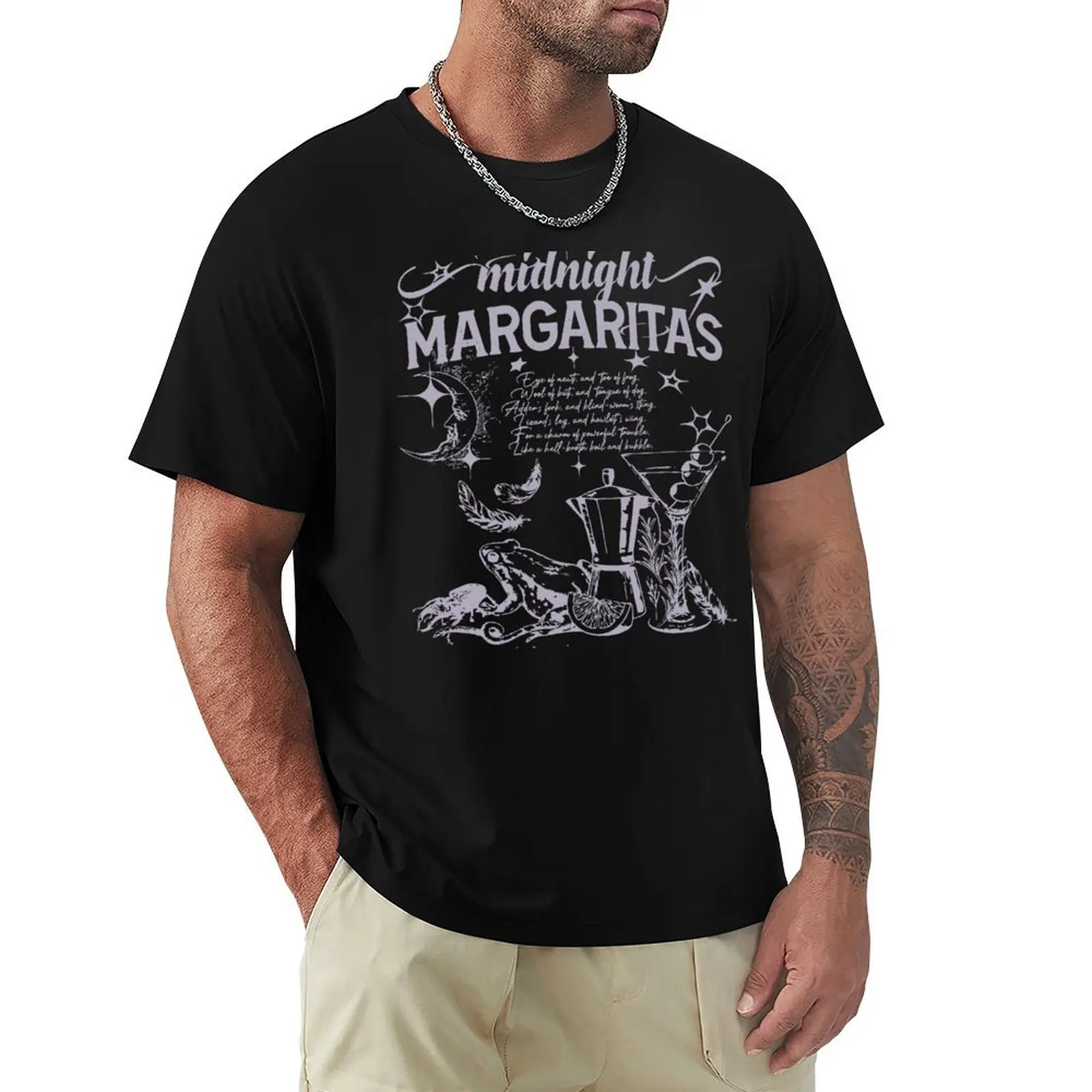 

Practical Magic The Aunts Midnight Margaritas T-Shirt Gym Wear Breathable Short Sleeve Tee