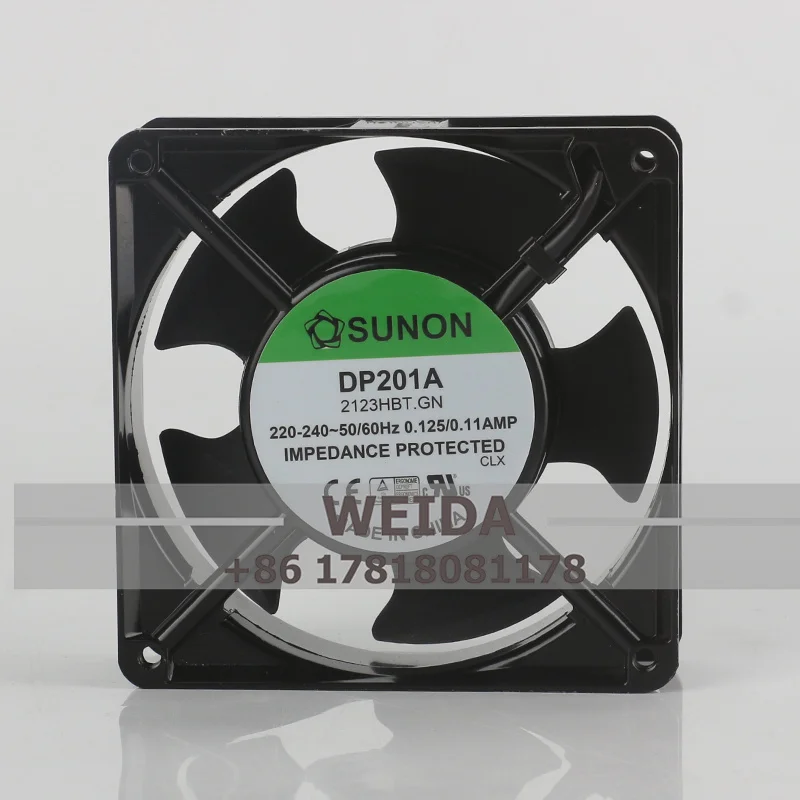 

SUNON 12038 220V AC 12cm 120X120X38mm DP201A 2123HBT.GN 20W 160m3/h 2750RPM Ball Bearing Cabinet Axial Cooling Fan