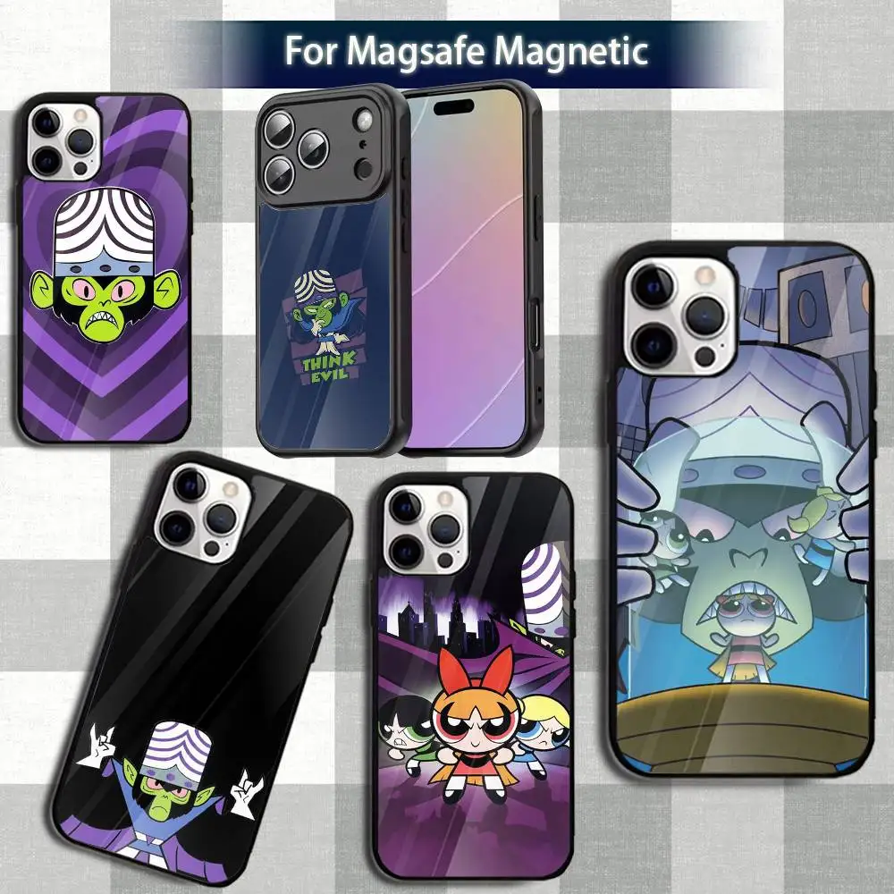 漫画 M-MojoS ジョジョ-E 電話ケース iPhone 13、12、15、17、11、16、14、Pro、Max、Plus、Mini、Magsafe、磁気ワイヤレス充電ケース用