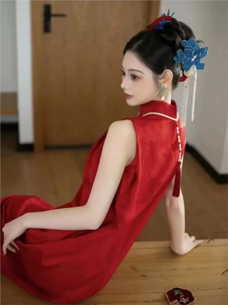 The new version of cheongsam Chinese-style wedding toasting dress return and elegant morning