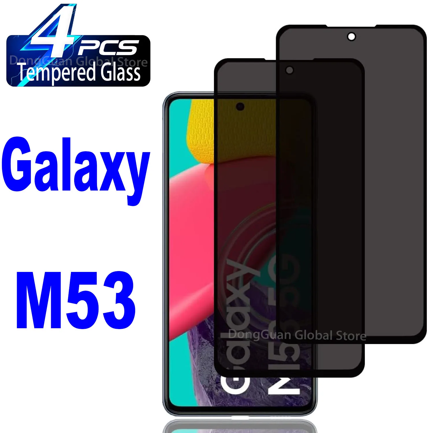 

For Samsung Galaxy M53 Anti Spy Tempered Glass Screen Protector Privacy Glass Film