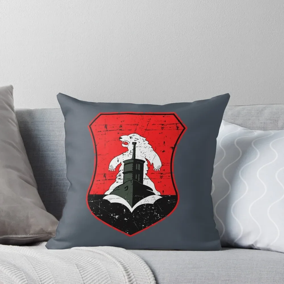 Kriegsmarine U-boat U-251 - The Polar Bear- Grunge Style Throw Pillow Throw Pillow Covers Christmas Pillow