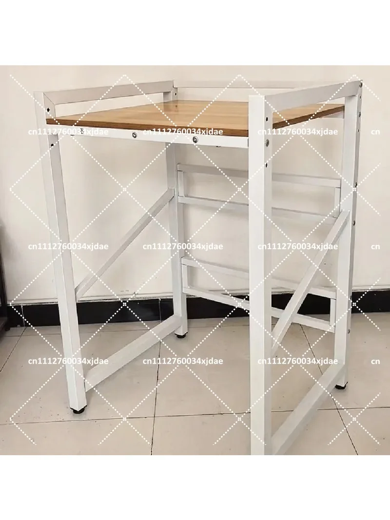 Heavy Duty Stackable Washer Dryer Shelf - Steel & Wood Combo, Front Load Laundry Organizer Rack