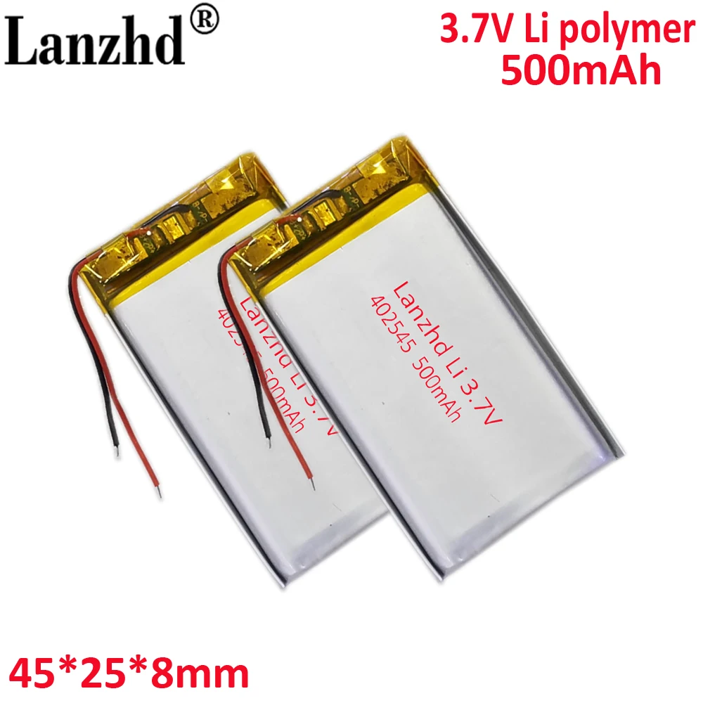 3.7V polymer 402545 042545 402445 For VCR Recorder Bluetooth small toy 450mAh battery