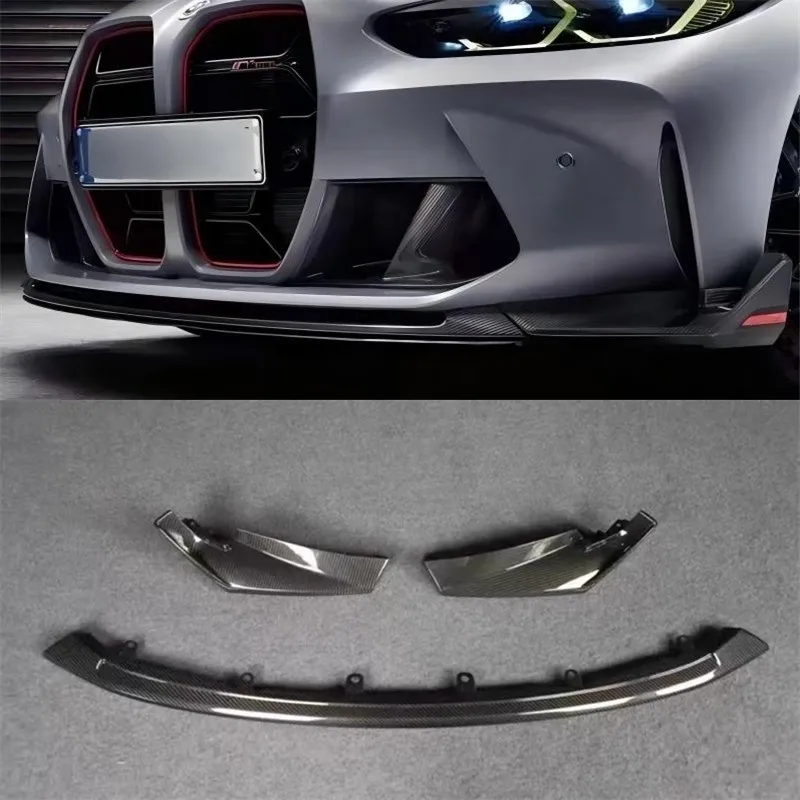 

For BMW M3 M4 G80 G82 Real Dry Carbon Fiber Front Lip Front Bumper Lower Lip Under Spoiler Splitter Car Accessories Body Kit