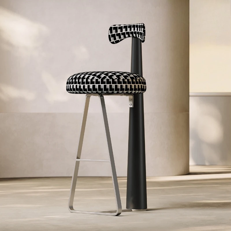 Shimadai Restaurant Bar Chair Household Modern Light Luxury High-end Bar Chair