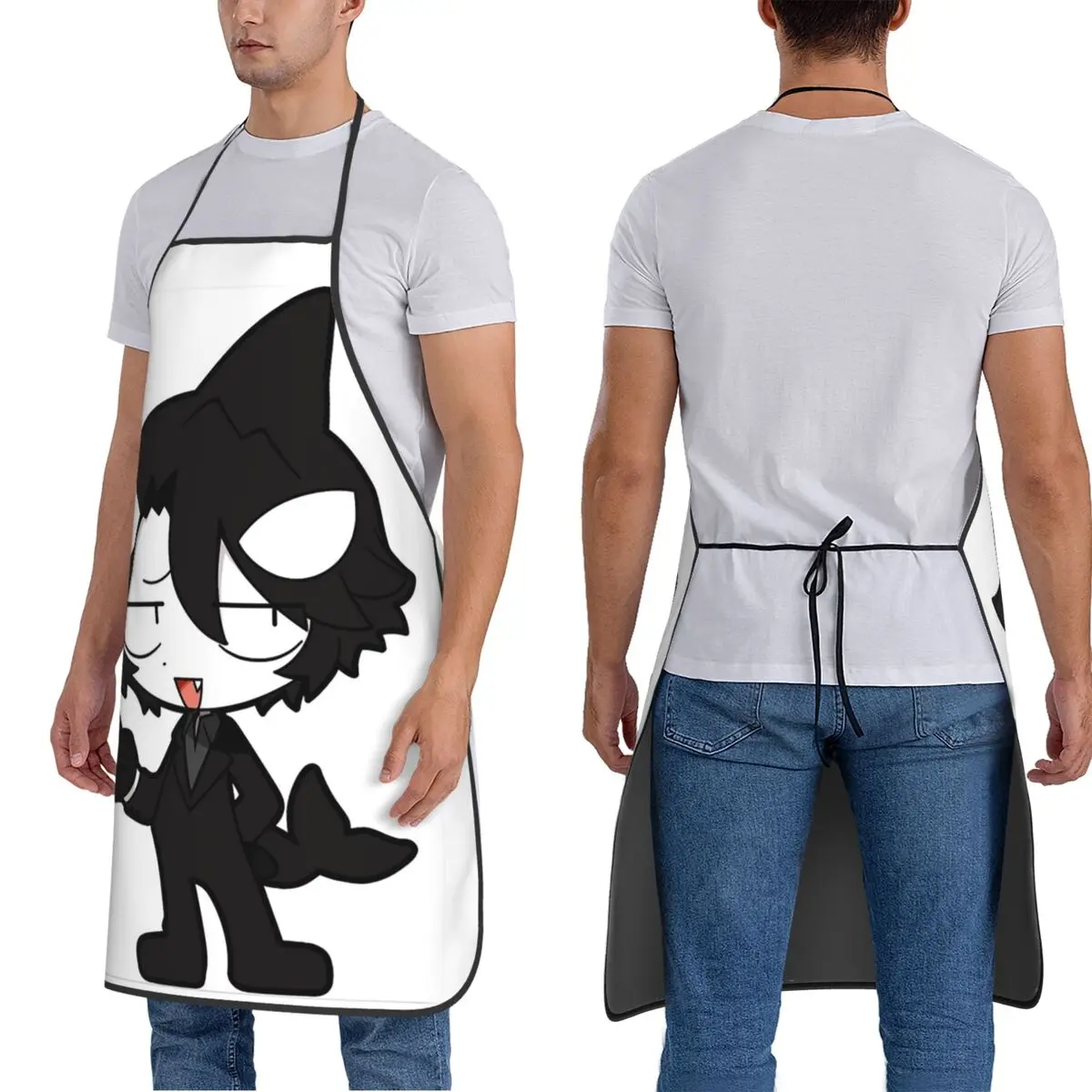 مريلة Idate Chef Cooking Cuisine Tablier بدون أكمام مريلة تنظيف المطبخ للنساء والرجال #2