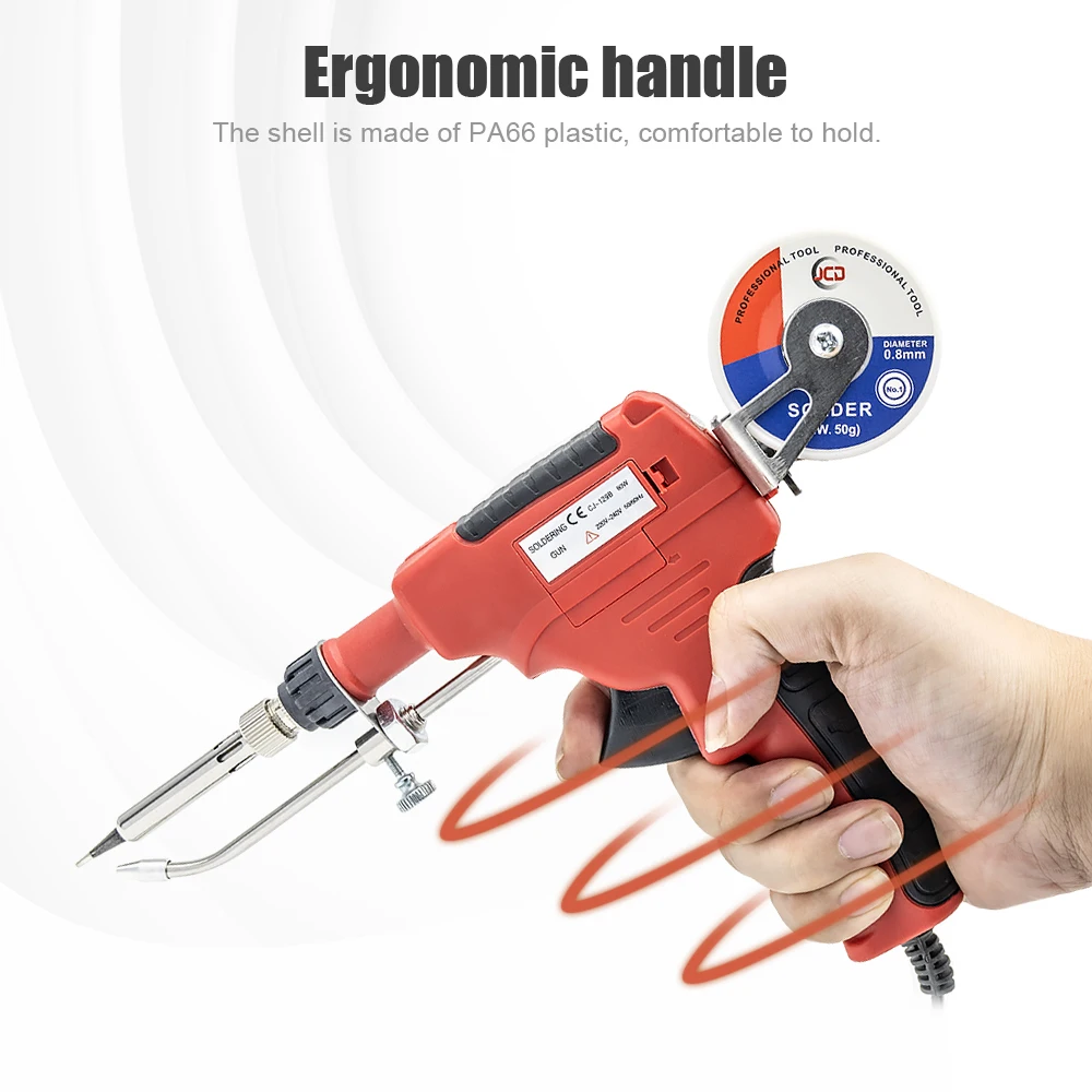 Imagem -02 - Jcd Ferro de Solda Elétrico 110v 220v 60w Eua ue Plug Hand-held Aquecimento Interno Enviar Automaticamente Ferramentas de Reparo de Solda de Pistola de Estanho