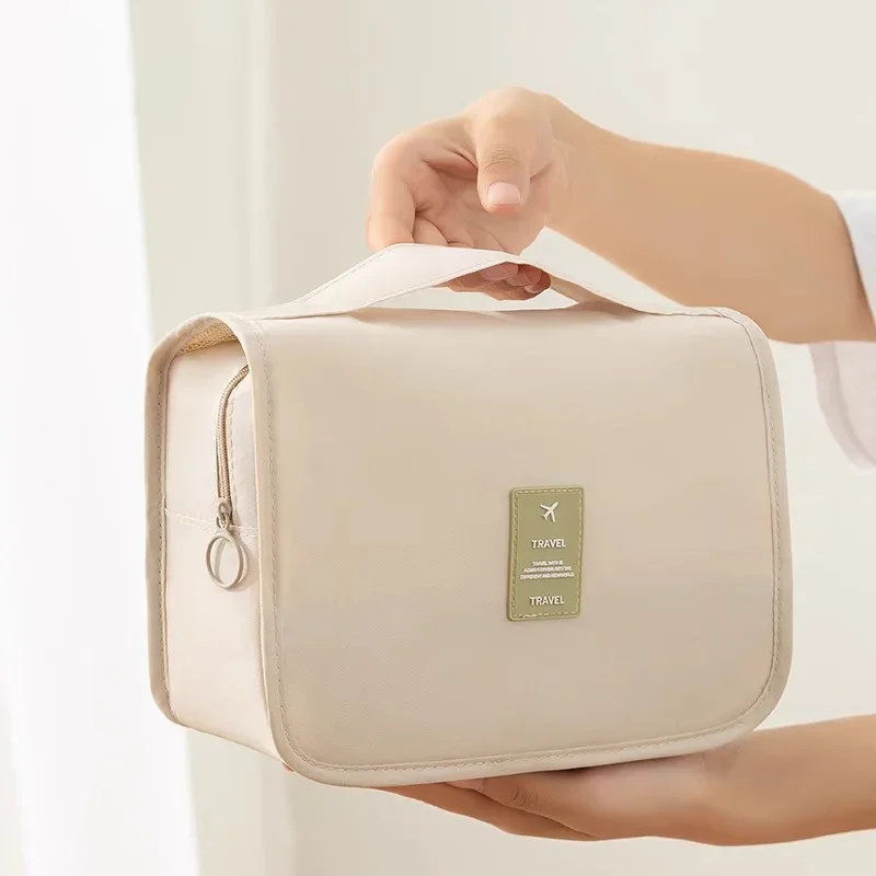 防水吊り下げ式トイレタリーバッグ - 女性と男性のためのフック付きトラベルメイクアップオーガナイザー、コスメティックシャワーバッグ