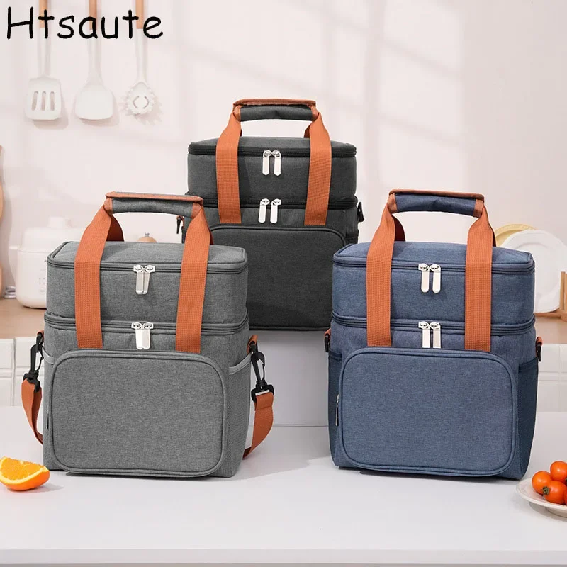 

Lunch Bag for Men/Women,Reusable Large Capacirty Cooler Box with Shoulder Strap Camping Picnic Bag for Teenagers and Workers