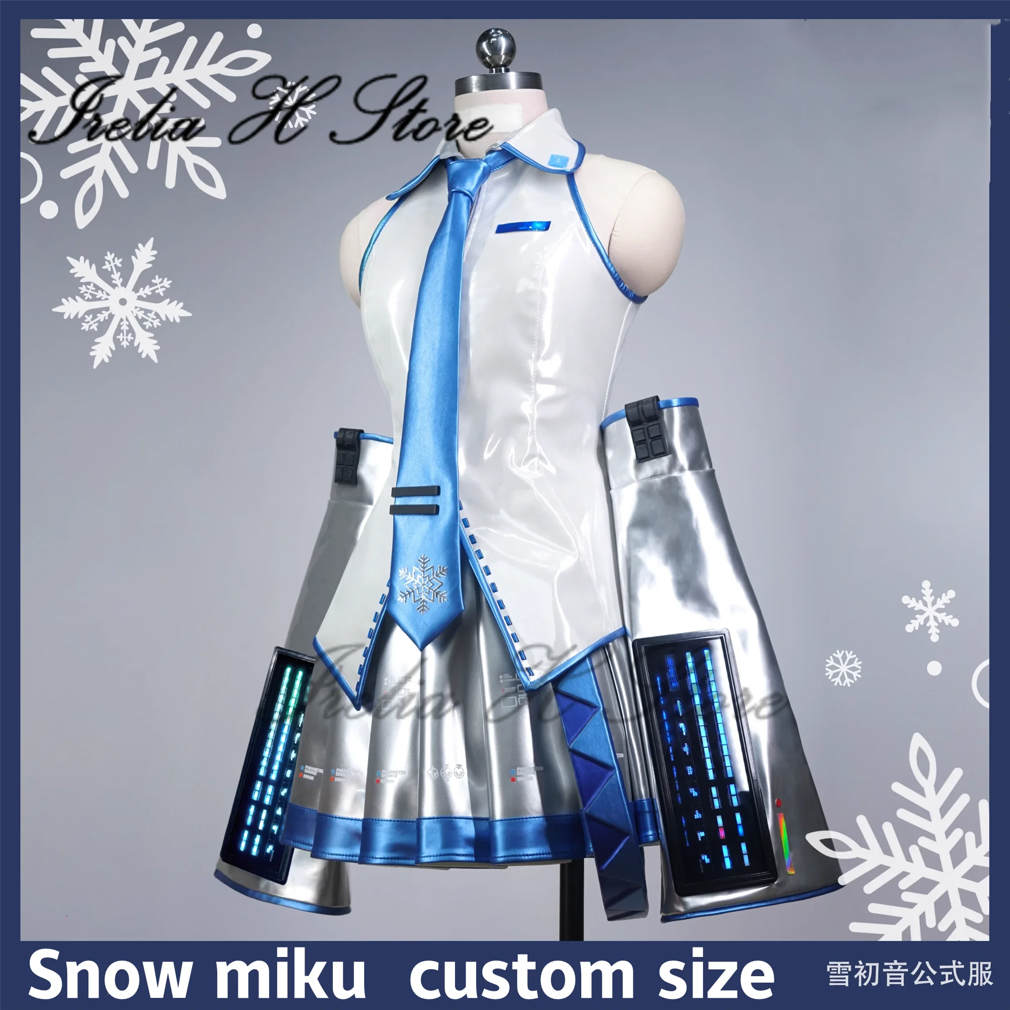 Irelia H Store Custom size Snow mi&ku Cosplay Costume Formula uniform dress Halloween party