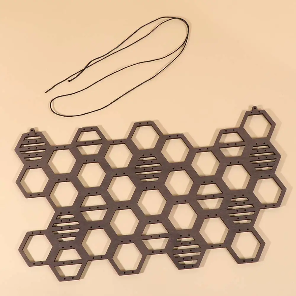 

Деревянный настенный органайзер для сережек в форме сот, подставка для хранения, держатель для демонстрации сережек, декор для дома, подвесное украшение