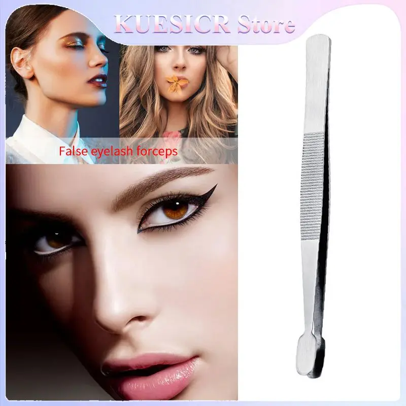 Falsche Wimpern pinzette Wimpern zange Edelstahl heiße Wimpern zange flacher Mund schräge Mund pinzette Augenbrauen pinzette