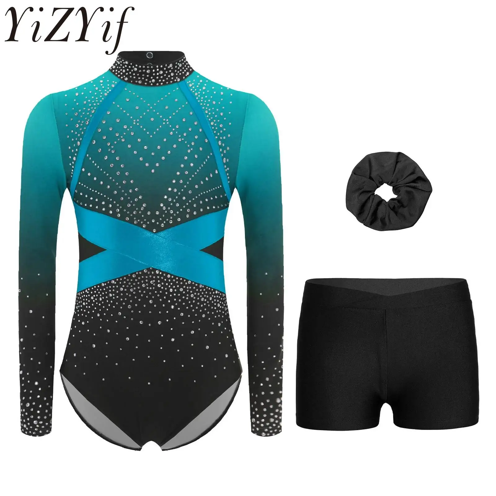 

Kids Girls Ballet Gymnastics Sets Sports Outfit for Performance and Training with Complete Accessories