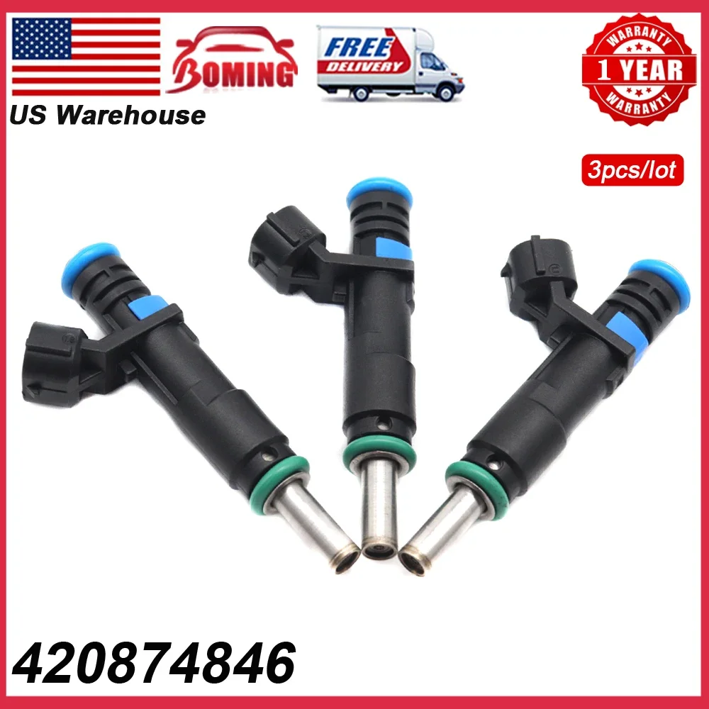 3PCS 420874846 New Car Fuel Injectors Fits For Sea-Doo GTI GTR GTS GTX RXP RXT 155-510 HP 2010-2017 420874834