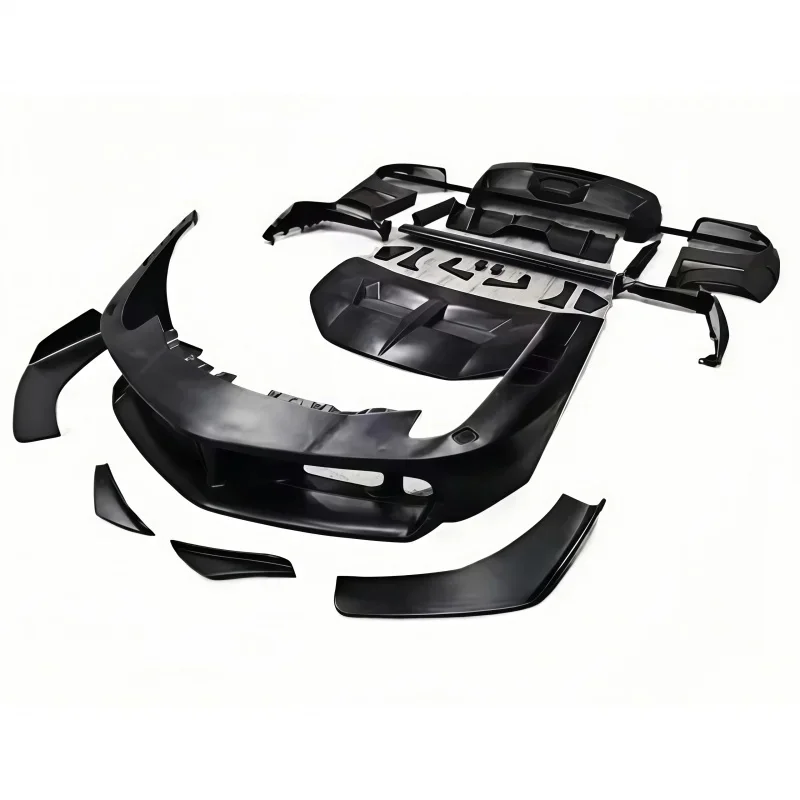 Wide Body Styling Kit, Front Rear Bumper Side Skirts Trunk Lid Exterior Decor Parts