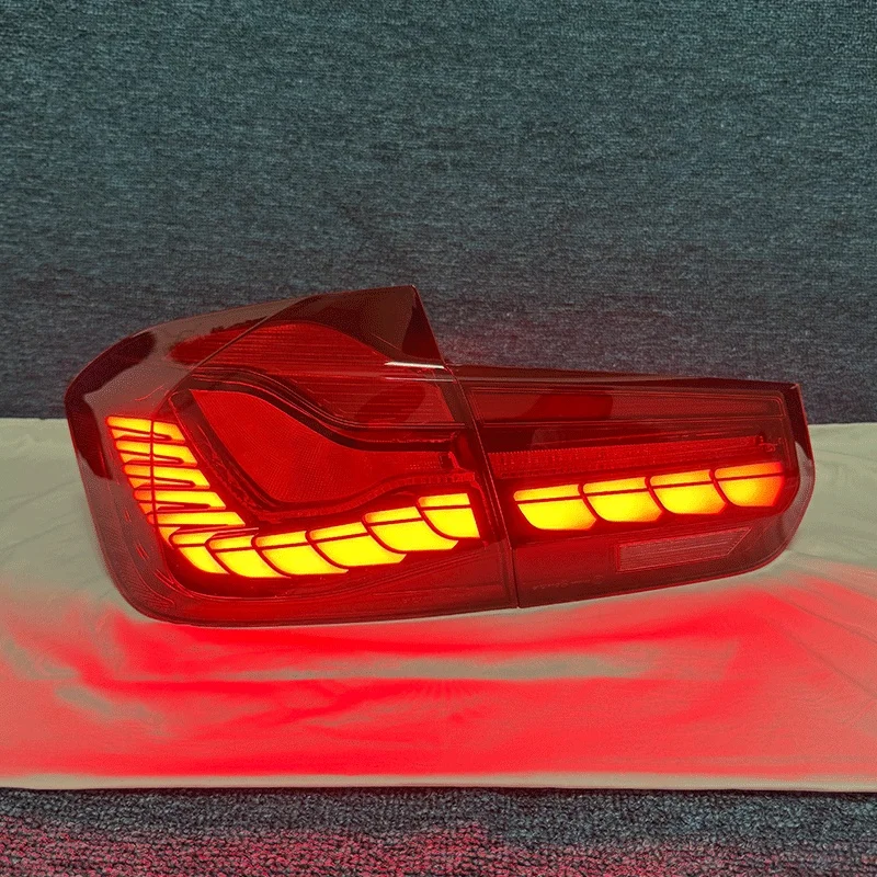 J ONE New Item GTS Dragon Scale Tail Lights For BMW 3 Series M3 F30 F80 2012-2019 LED Tail Lights Custom Rear Lights