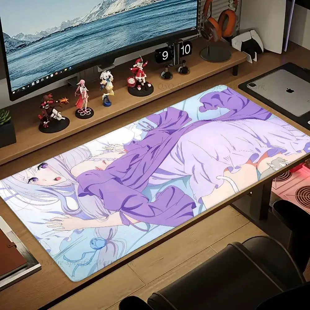 Emilia Anime Re Life In A Different World Mousepad Non-slip Suitable For Office Computers Laptops E-sports Game Desk Mats XXL