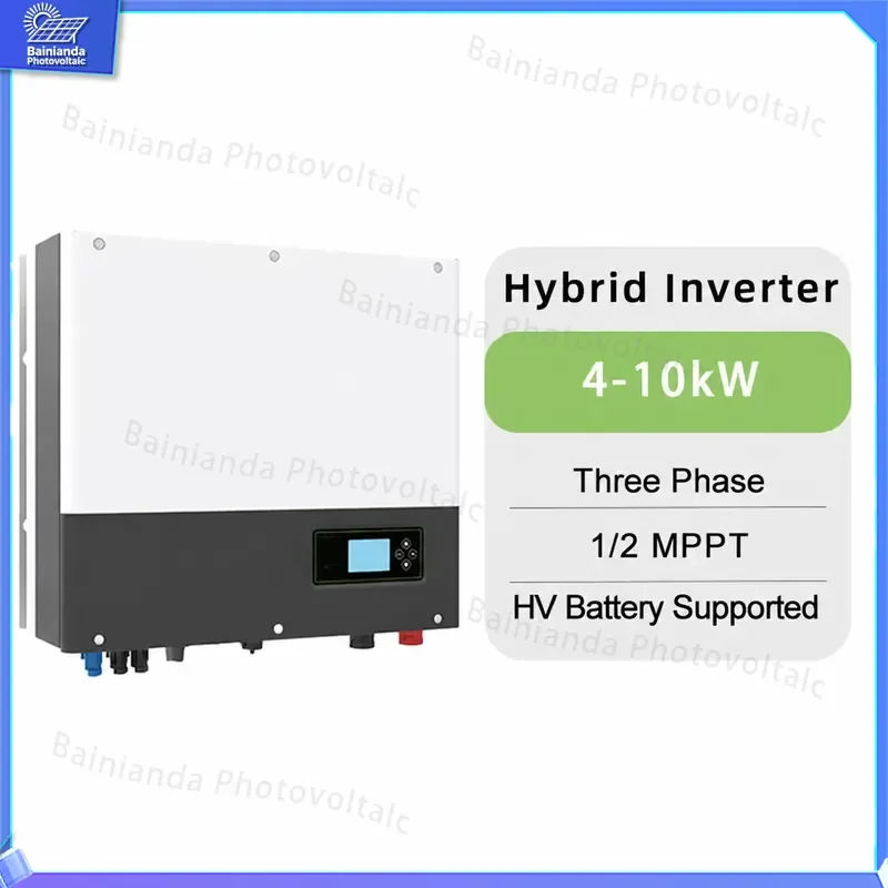 6000W 7000W 8000W 10KW Three Phase Solar Inverter Grid Tie PV Power Converter 230V 50Hz 60Hz Home Energy Storage System