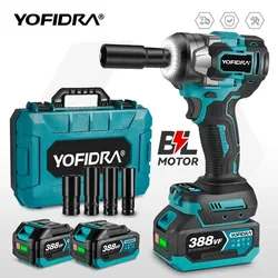 1200N.m Brushless Electric Impact Wrench 5 Gears 1/2'' Cordless Screwdriver Car Repair Power Tool For Makita 18V Battery Pin