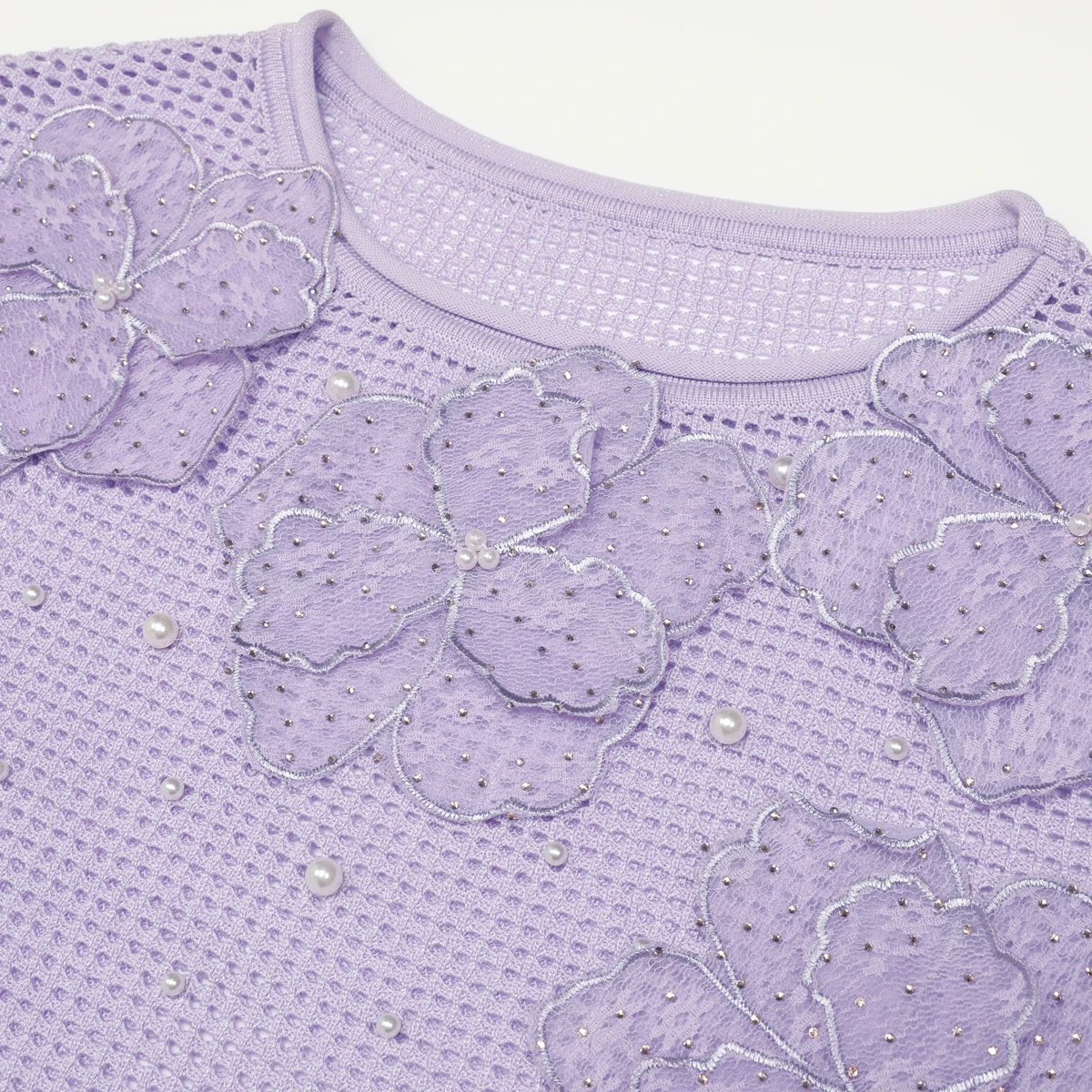 26172 High-Quality Summer And Autumn New Three-Dimensional Flower Heavy Industry Hot Stamping Sleeveless Knitted Sweater Top