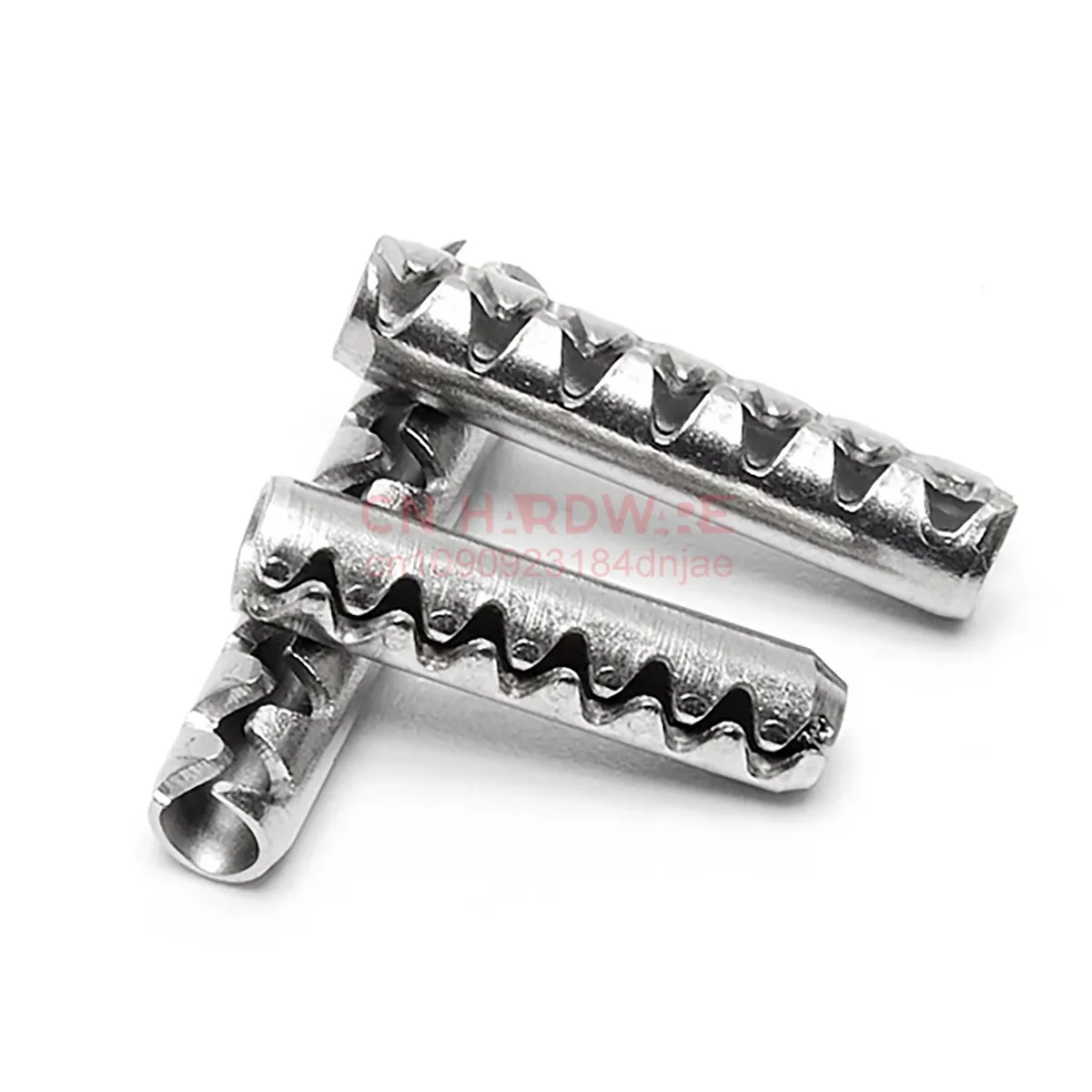 Spring Pin Hollow Pins Cylindrical Pins Tooth shape Corrugated Serrated Pins split pin shaft 304 steel M2 M2.5 M3 M4 M5 M6