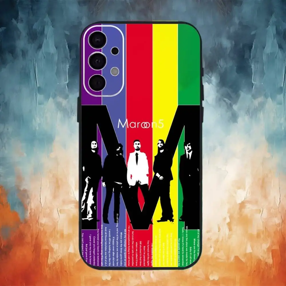 Band M-Maroon 5 Phone Case For Samsung S25,S24,S21,S22,S23,S30,Ultra,S20,Plus,Fe,Lite Black Shell