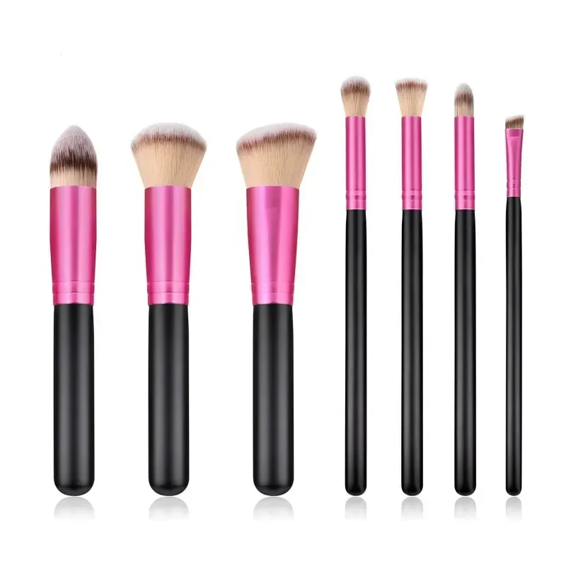 7 PCS Makeup Brushes Tool Set Cosmetic Powder Eye Shadow Eyebrow Foundation Blush Blending Beauty Make Up Brush Kit