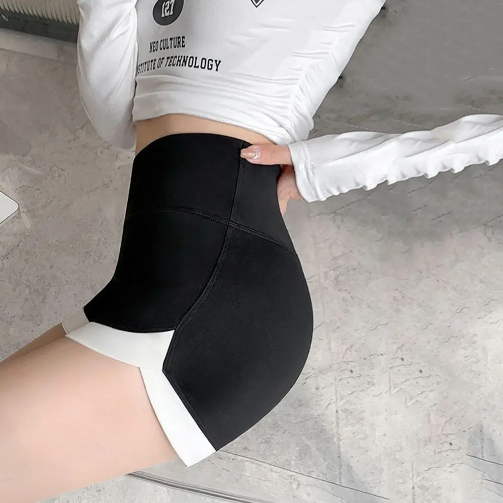 Sleep Anti-glare Seamless Sports For Women Ice Silk High Waist Safety Short Pants Boxer Shorts Women Brief Contrast Color