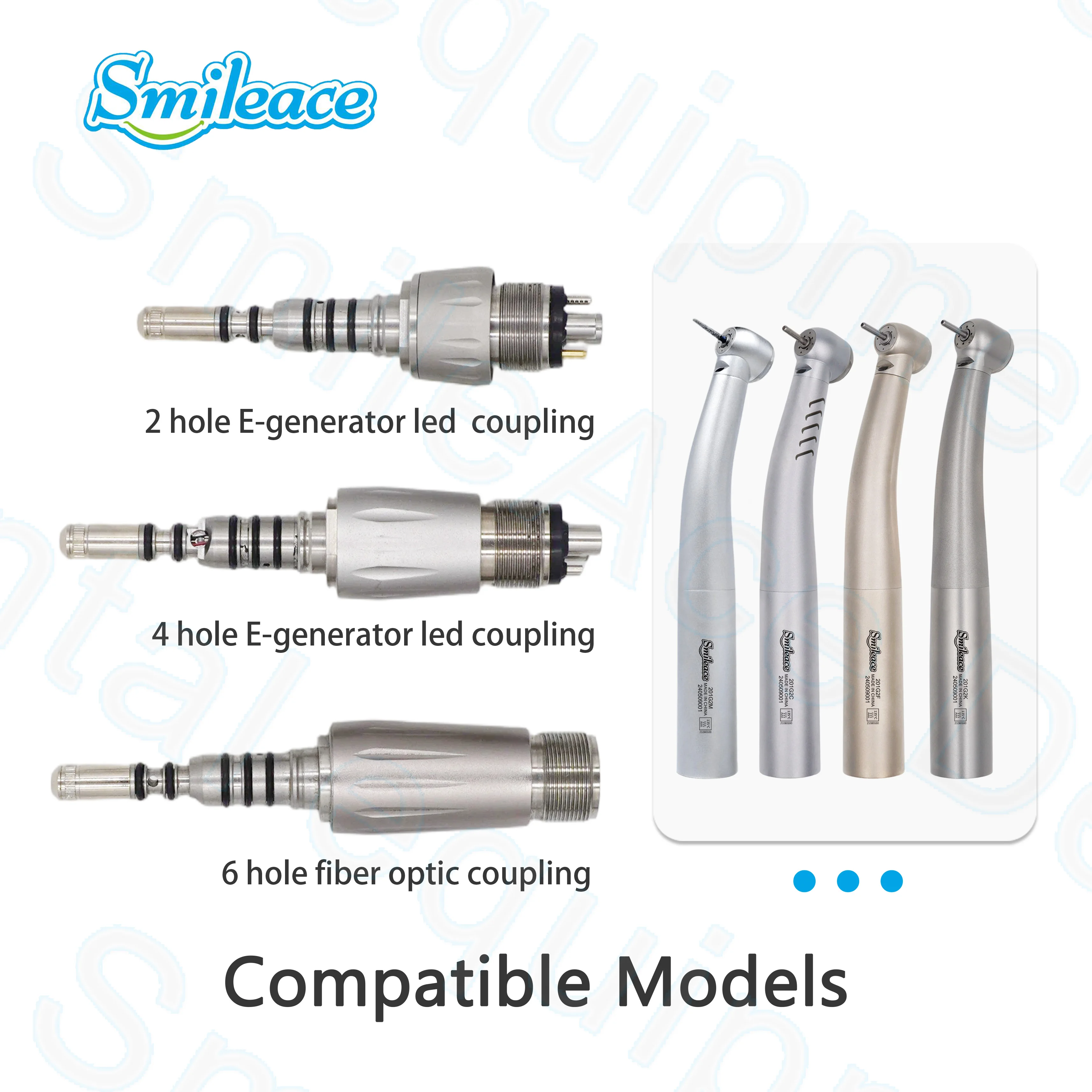 

Air Turbine Quick Coupling LED High Speed Dental Piece Adapter Coupler Compatible With Original Handpiece 2/4/6 holes Dentistry