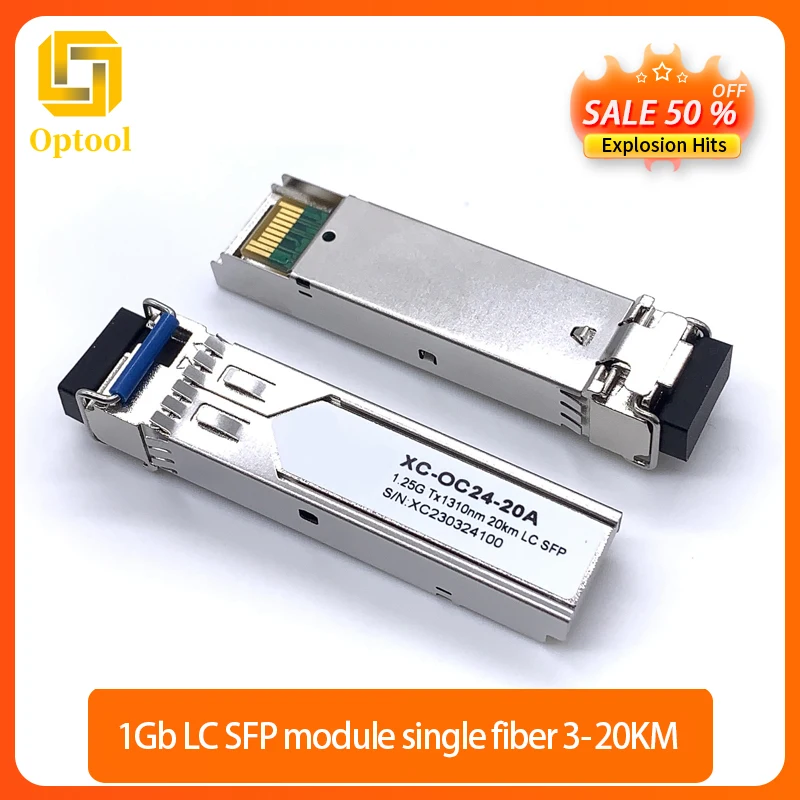 

Gigabit LC SFP Module 1.25G SM Single mode Fiber Optical Transceiver Switch Module 3-20km Compatible With Mikrotik/Cisco switch