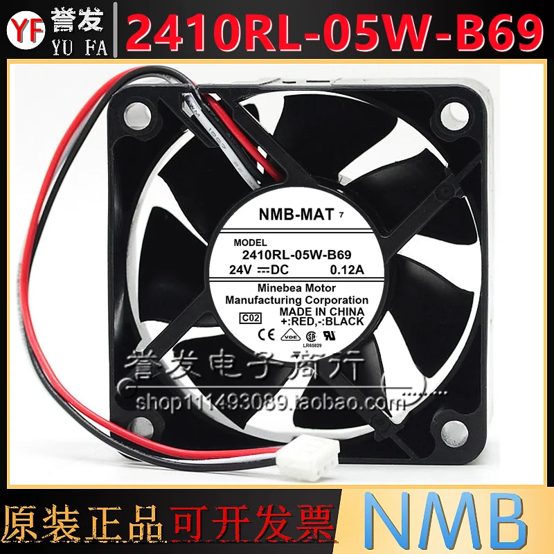 NEW ORIGINAL 2410RL-05W-B69 24VDC 0.12A 6025 60x60x25mm COOLING FAN RADIATOR