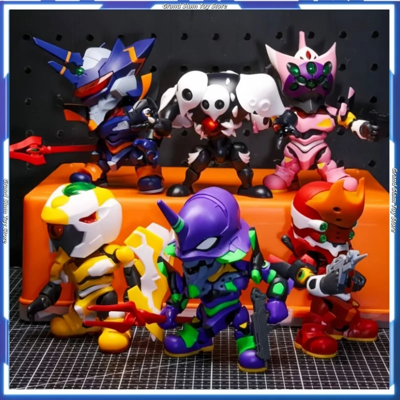 

Hot Soskill Evangelion Q Version Assembly Model Kit Blind Box Collectible Anime Figure Human Instrumentality Project Gifts Toys