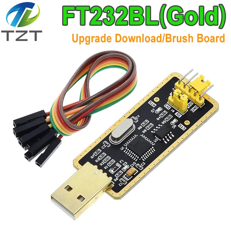 FTDI FT232BL FT232 USB 2.0 to TTL 5V 3.3V with Jumper Download Cable Serial Adapter Module for Arduino Suport Win10