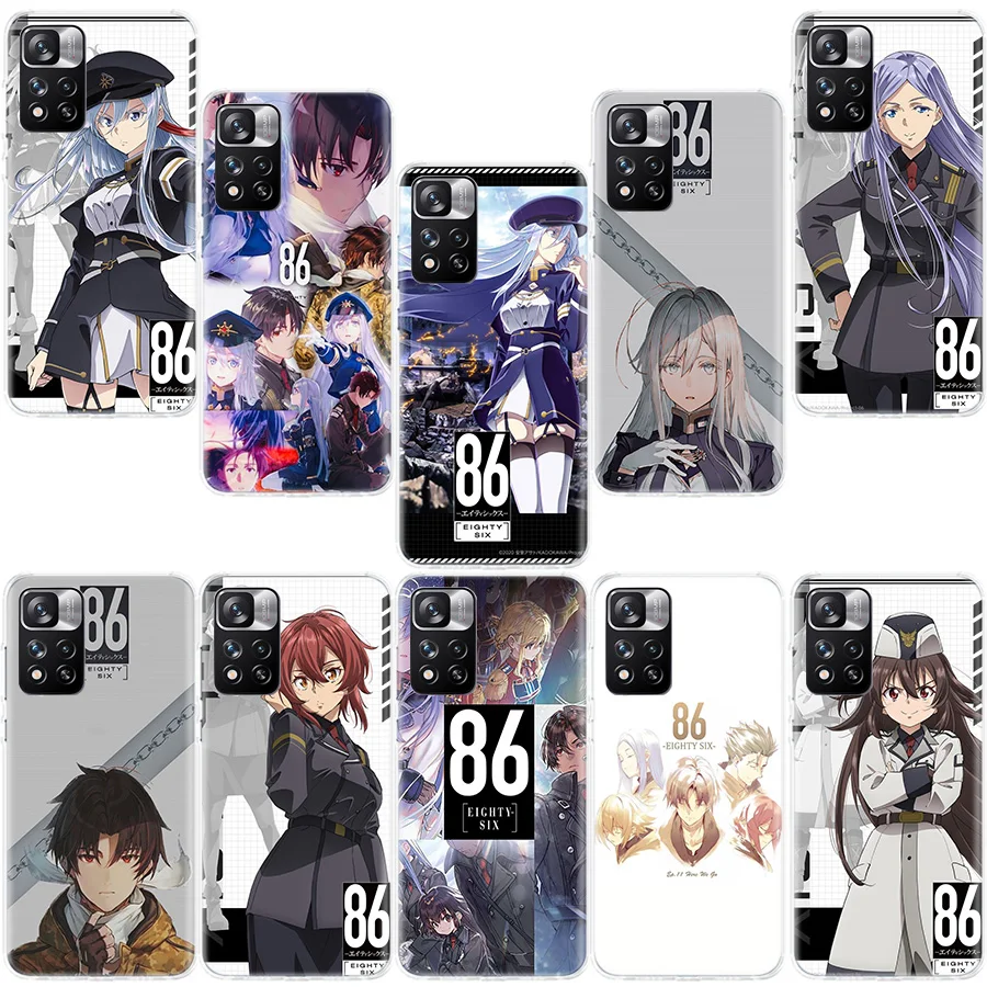 86 Eighty Six Anime Phone Case For Xiaomi Mi 13 11T 11 Ultra 11i 12 12T Pro 12X 10T 10 Lite 5G 9 9T 8 5X 6X Cover Soft TPU Funda