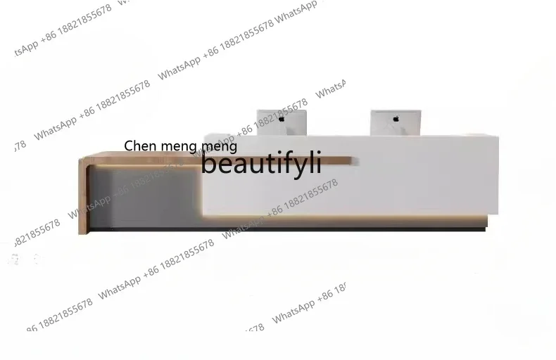 17832 Simple modern small clothing store checkout page beauty salon bar company hotel training structure front desk