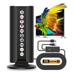 2026 TV Antenna for Smart TV and Old TVs 360° Signal Reception TV Antenna with Amplifier Digital HD TV Antenna