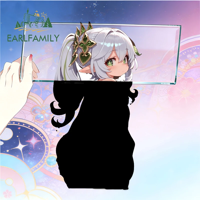 EARLFAMILY Genshin Impact Cute Loli Ass Car Stickers Vinyl Anime Butt Trunk Decal Surfboard Tumbler Accessories Creativite ATV