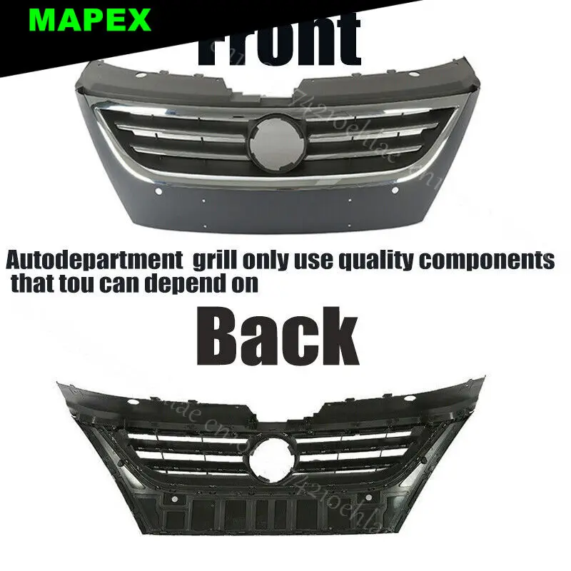 For 2009 2010 2011 2012 Volkswagen VW CC Passat Front Bumper Upper Grille Grill