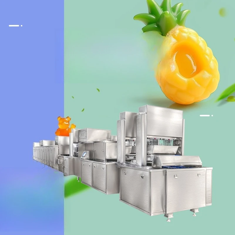 Functional gummy automatic vitamin candy pouring molding equipment burst type gummy forming machine
