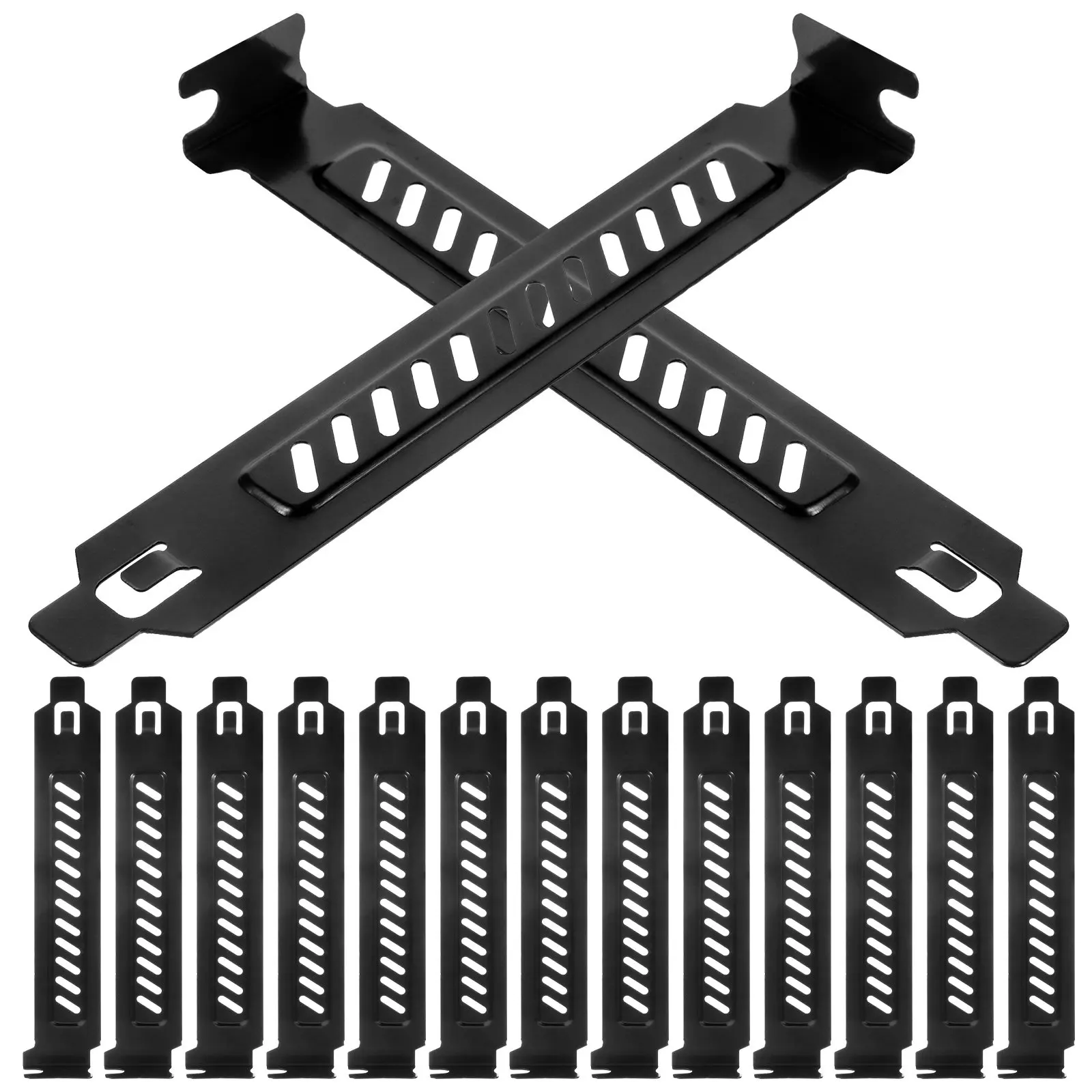 20Pcs Computer Chassis Pci L Blank Bracket Metal Heat Dissipating Dustproof Slot Cover for Desktop Pc Case Ventilation Cooling